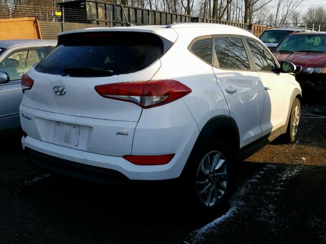 KM8J3CA48GU106080 - 2016 HYUNDAI TUCSON LIM WHITE photo 4