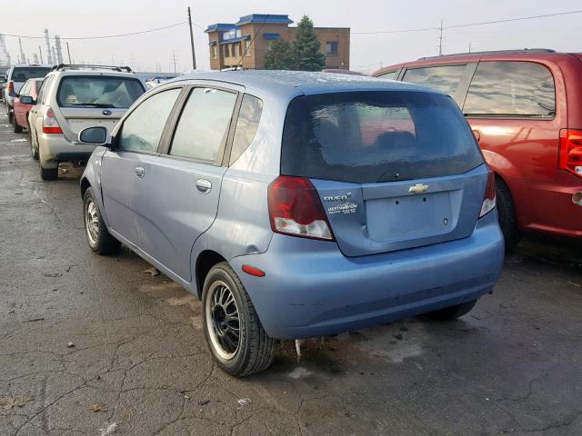 KL1TD66677B757452 - 2007 CHEVROLET AVEO BASE Mavi foto 3