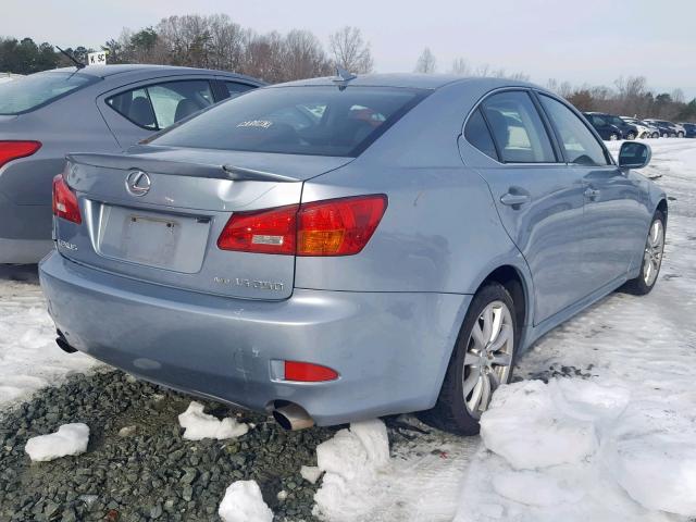 JTHCK262672012548 - 2007 LEXUS IS 250 BLUE photo 4