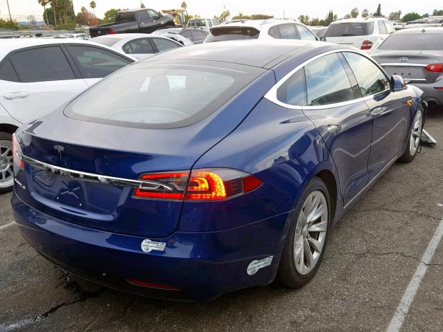 5YJSA1E27GF147319 - 2016 TESLA MODEL S BLUE photo 4