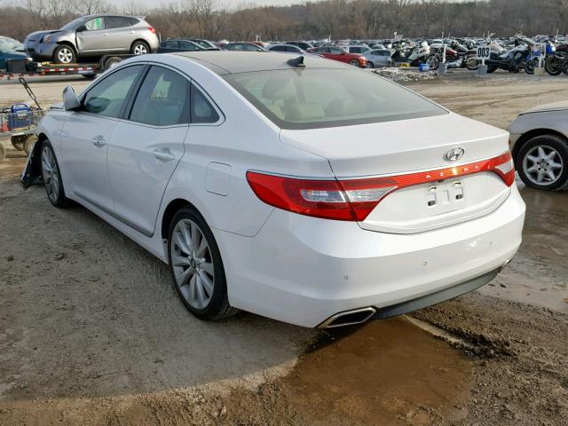 KMHFH4JG9FA430856 - 2015 HYUNDAI AZERA LIMI WHITE photo 3