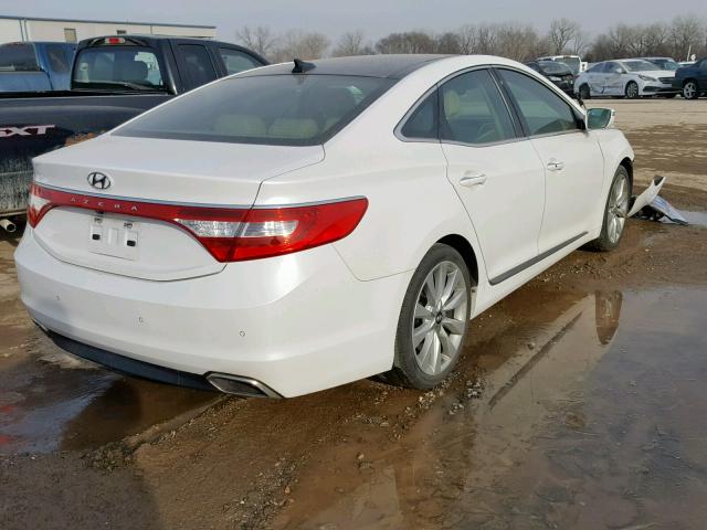 KMHFH4JG9FA430856 - 2015 HYUNDAI AZERA LIMI WHITE photo 4