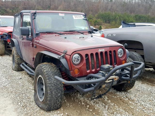 1J4FA24159L728134 - 2009 JEEP WRANGLER X BURGUNDY photo 1