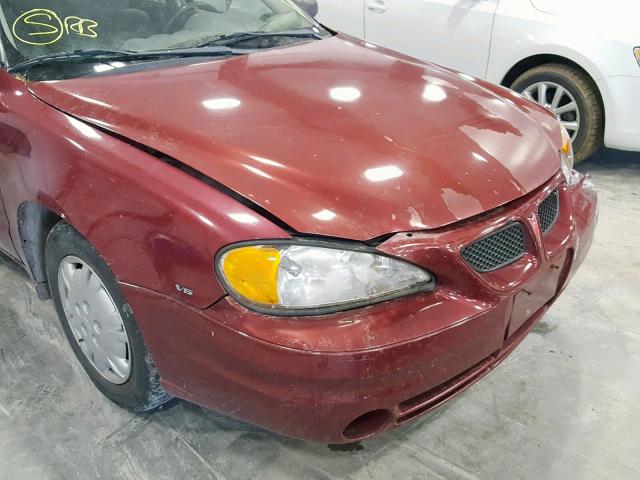 1G2NE52E85M221184 - 2005 PONTIAC GRAND AM S MAROON photo 10