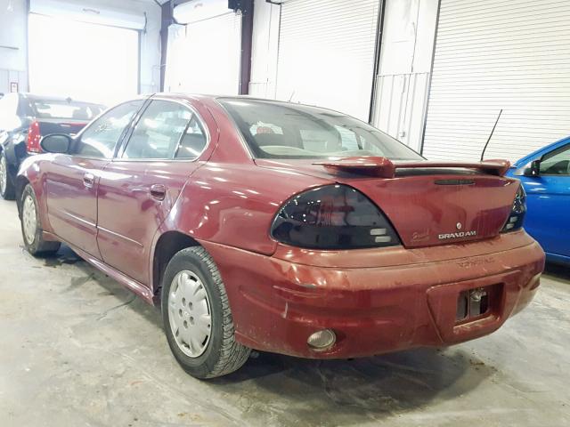 1G2NE52E85M221184 - 2005 PONTIAC GRAND AM S MAROON photo 3