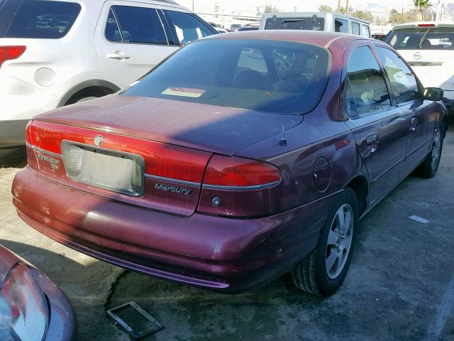 1MEFM66L0WK640109 - 1998 MERCURY MYSTIQUE L RED photo 4