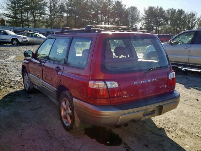 JF1SF65582H702270 - 2002 SUBARU FORESTER S RED photo 3