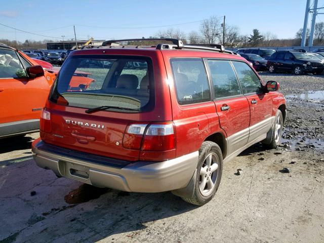 JF1SF65582H702270 - 2002 SUBARU FORESTER S RED photo 4