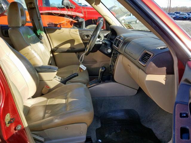 JF1SF65582H702270 - 2002 SUBARU FORESTER S RED photo 5