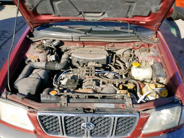 JF1SF65582H702270 - 2002 SUBARU FORESTER S RED photo 7
