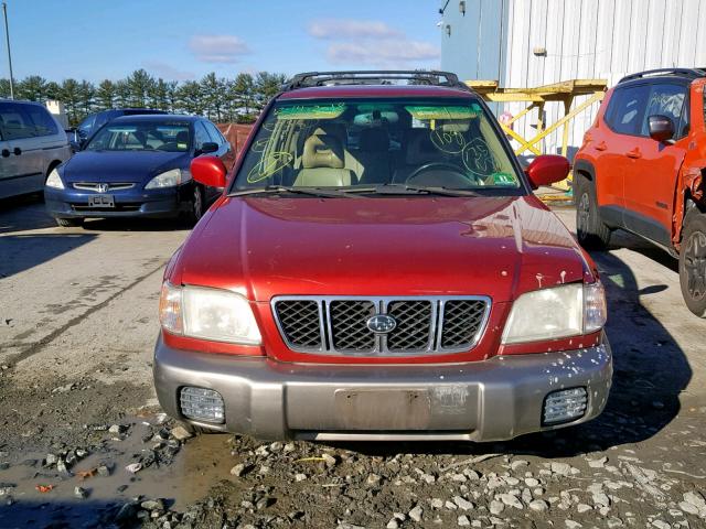 JF1SF65582H702270 - 2002 SUBARU FORESTER S RED photo 9