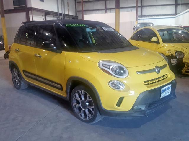 ZFBCFADH7EZ023492 - 2014 FIAT 500L TREKK YELLOW photo 1