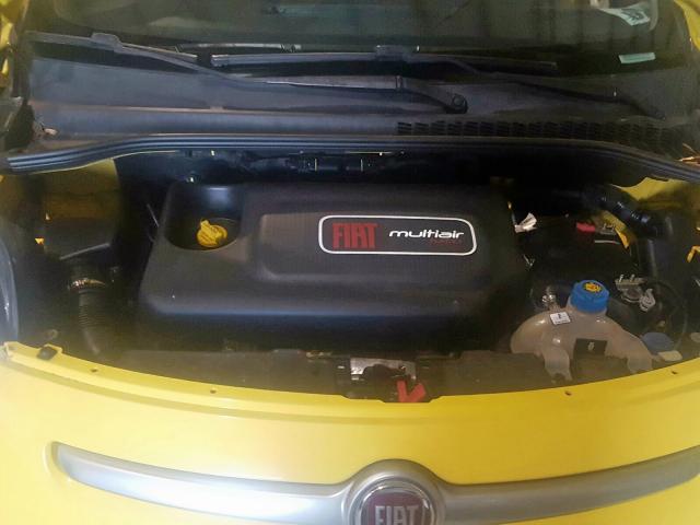 ZFBCFADH7EZ023492 - 2014 FIAT 500L TREKK YELLOW photo 7