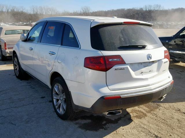 2HNYD2H59BH535503 - 2011 ACURA MDX ADVANC WHITE photo 3