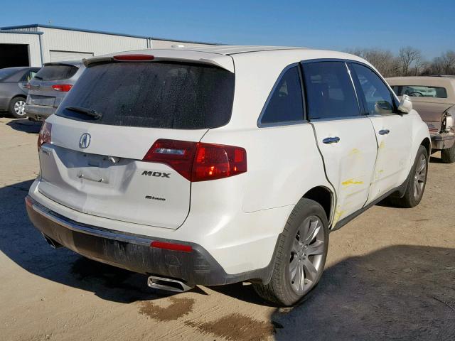 2HNYD2H59BH535503 - 2011 ACURA MDX ADVANC WHITE photo 4