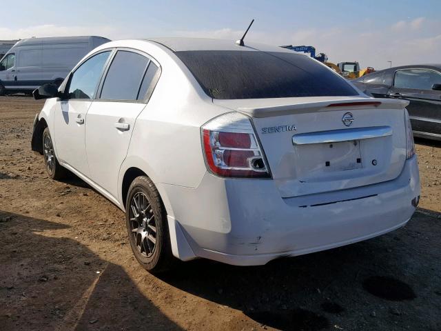 3N1AB6AP4BL667627 - 2011 NISSAN SENTRA 2.0 WHITE photo 3