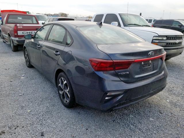 3KPF24AD5KE116334 - 2019 KIA FORTE FE GRAY photo 3