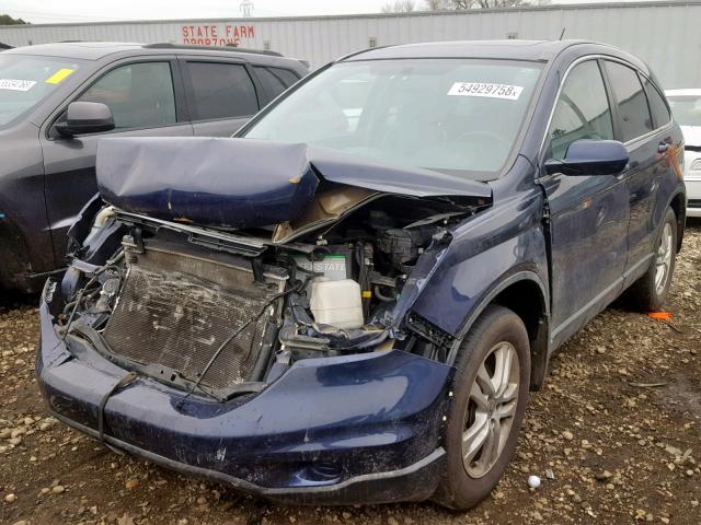 5J6RE4H7XBL061790 - 2011 HONDA CR-V EXL BLUE photo 2