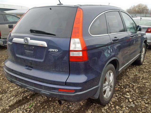 5J6RE4H7XBL061790 - 2011 HONDA CR-V EXL BLUE photo 4