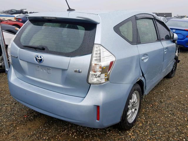 JTDZN3EU9D3270354 - 2013 TOYOTA PRIUS V BLUE photo 4