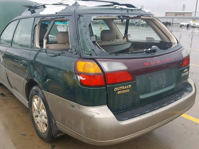 4S3BH686837639302 - 2003 SUBARU LEGACY OUT GREEN photo 10