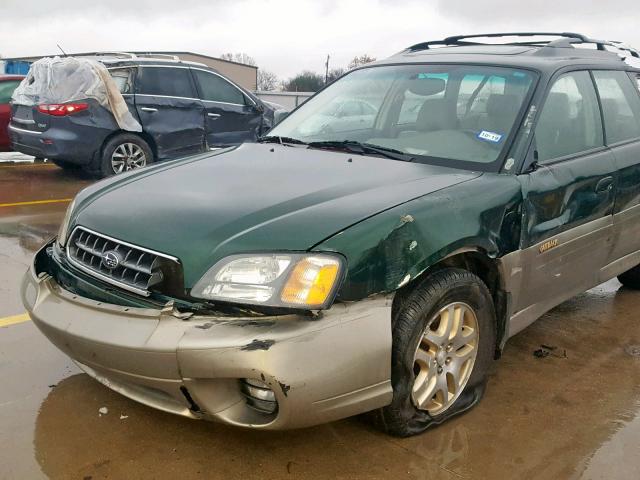 4S3BH686837639302 - 2003 SUBARU LEGACY OUT GREEN photo 9