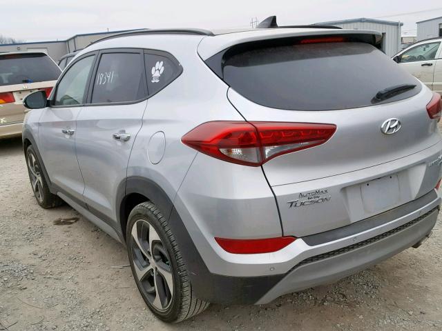 KM8J3CA21HU397425 - 2017 HYUNDAI TUCSON LIM SILVER photo 3