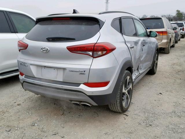 KM8J3CA21HU397425 - 2017 HYUNDAI TUCSON LIM SILVER photo 4