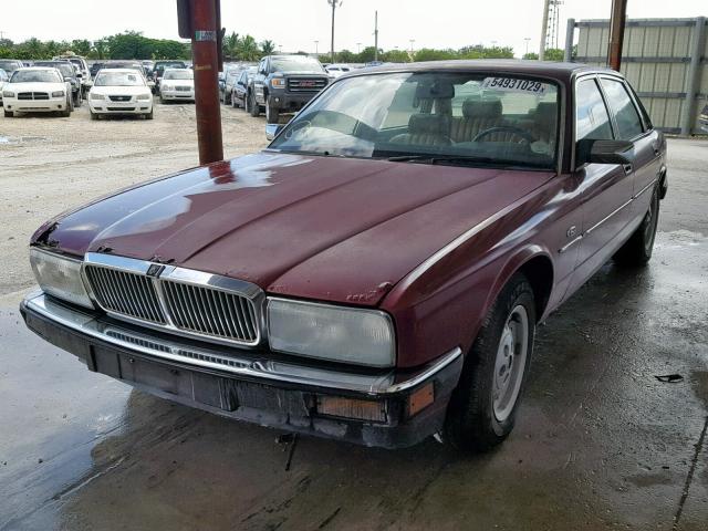 SAJHY1748LC610002 - 1990 JAGUAR XJ6 SOVERE BURGUNDY photo 2