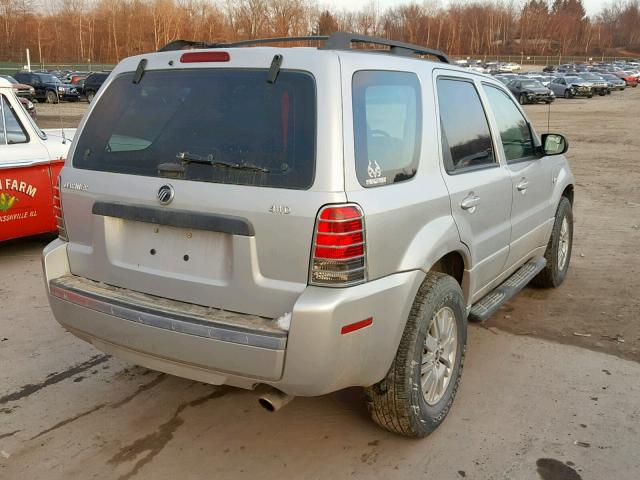 4M2YU57Z65DJ30402 - 2005 MERCURY MARINER SILVER photo 4