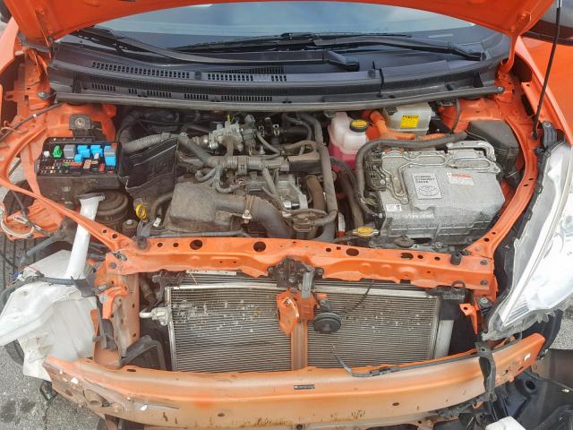 JTDKDTB34C1022376 - 2012 TOYOTA PRIUS C ORANGE photo 7