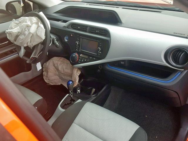 JTDKDTB34C1022376 - 2012 TOYOTA PRIUS C ORANGE photo 9