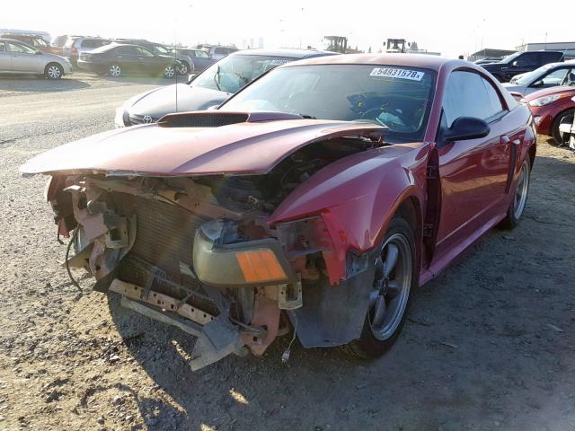 1FAFP42X31F151619 - 2001 FORD MUSTANG GT RED photo 2