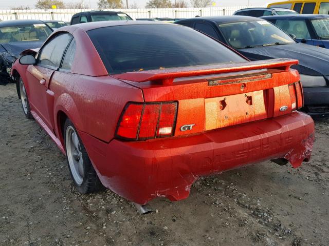 1FAFP42X31F151619 - 2001 FORD MUSTANG GT RED photo 3