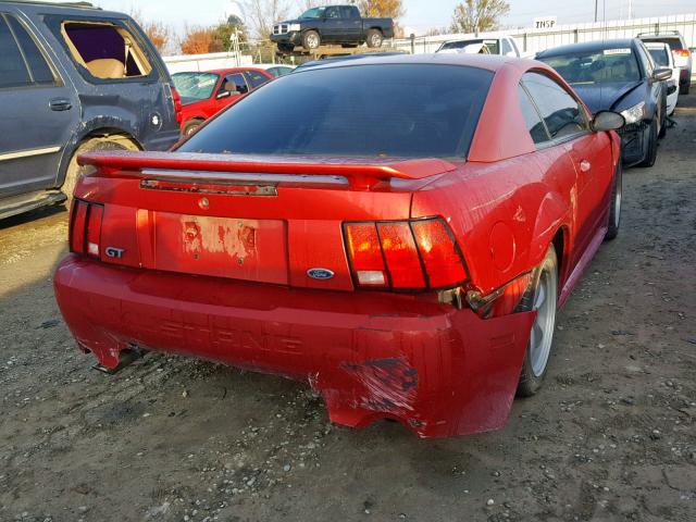 1FAFP42X31F151619 - 2001 FORD MUSTANG GT RED photo 4
