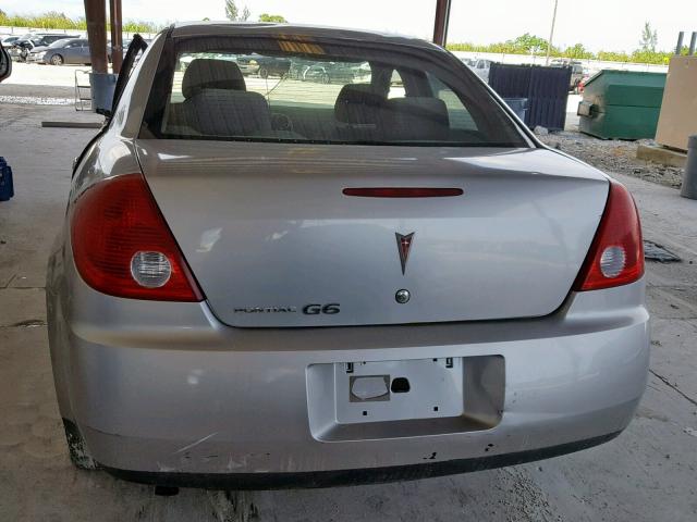 1G2ZF58B774104176 - 2007 PONTIAC G6 VALUE L SILVER photo 10