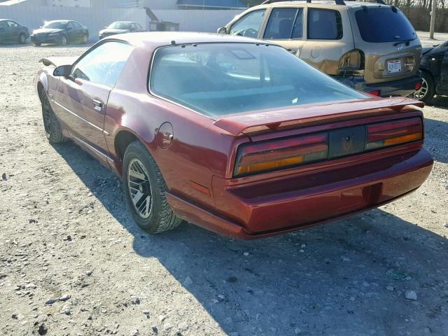 1G2FS23E0ML229438 - 1991 PONTIAC FIREBIRD B RED photo 3