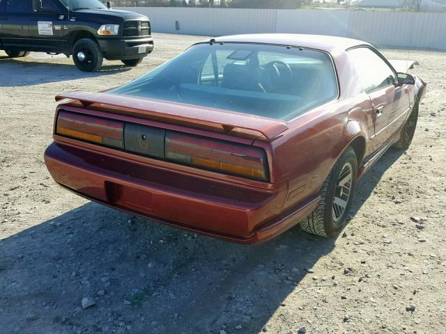 1G2FS23E0ML229438 - 1991 PONTIAC FIREBIRD B RED photo 4