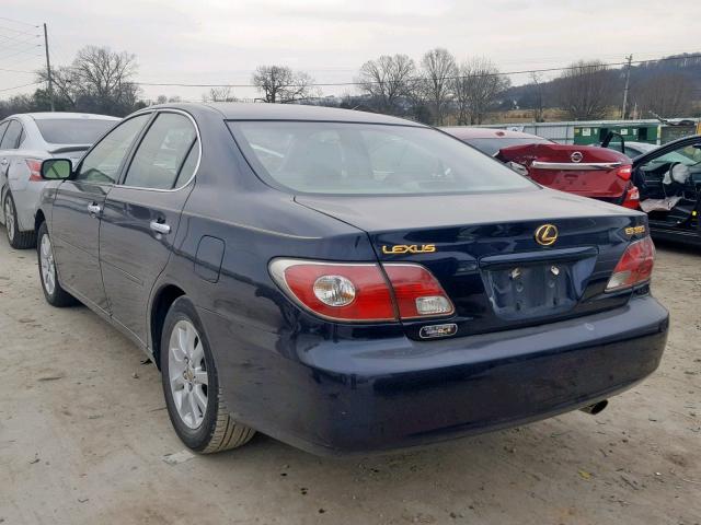 JTHBA30G745041673 - 2004 LEXUS ES 330 BLUE photo 3