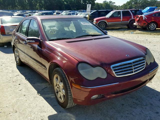 WDBRF61J72F198932 - 2002 MERCEDES-BENZ C 240 BURGUNDY photo 1