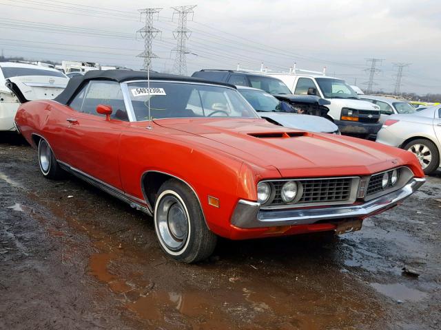 1H37F128707 - 1971 FORD TORINO GT RED photo 1