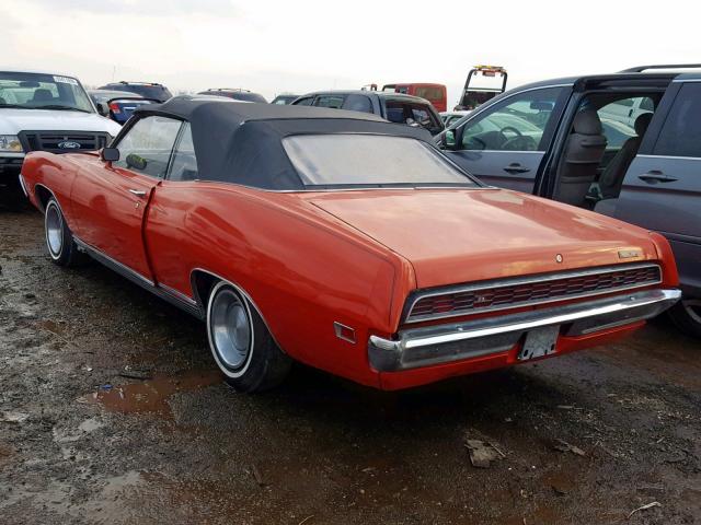 1H37F128707 - 1971 FORD TORINO GT RED photo 3