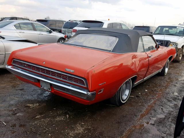 1H37F128707 - 1971 FORD TORINO GT RED photo 4