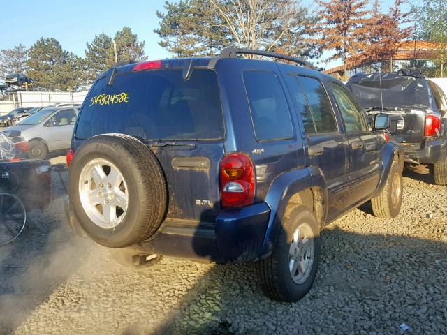 1J4GL58K32W224561 - 2002 JEEP LIBERTY LI BLUE photo 4