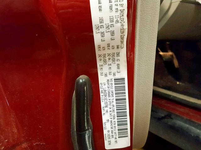 1J8HG58N16C193786 - 2006 JEEP COMMANDER MAROON photo 10