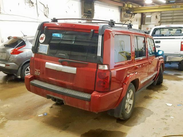 1J8HG58N16C193786 - 2006 JEEP COMMANDER MAROON photo 4