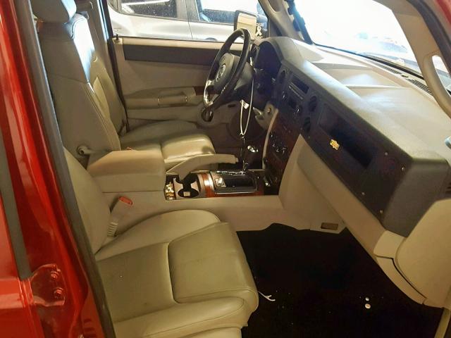 1J8HG58N16C193786 - 2006 JEEP COMMANDER MAROON photo 5