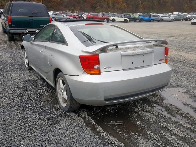 JTDDY32T6Y0012717 - 2000 TOYOTA CELICA SILVER photo 3