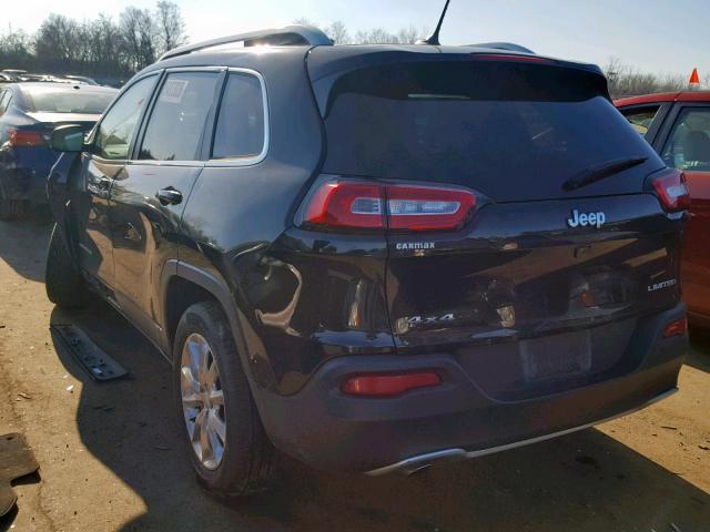 1C4PJMDB2FW740279 - 2015 JEEP CHEROKEE L BLACK photo 3