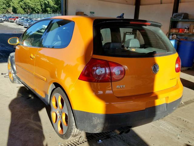 WVWFV71K97W165184 - 2007 VOLKSWAGEN NEW GTI FA ORANGE photo 3